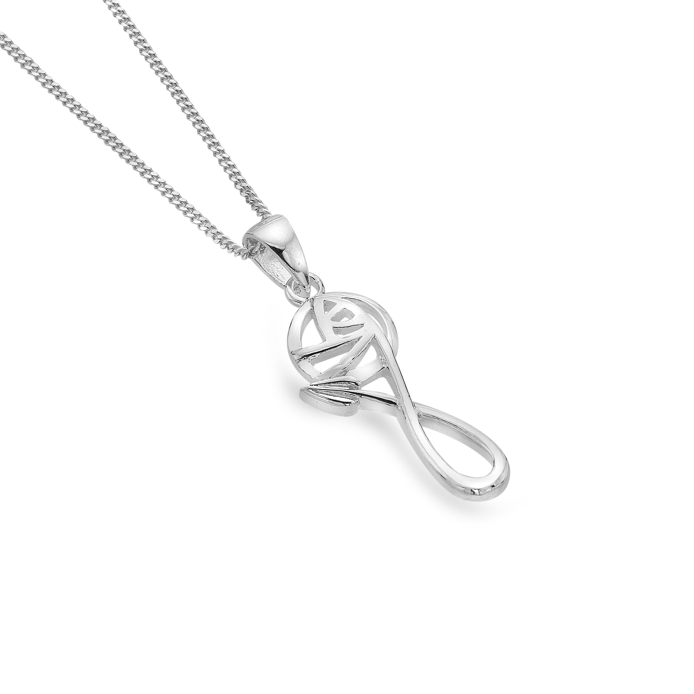 Leaf and Rose Pendant